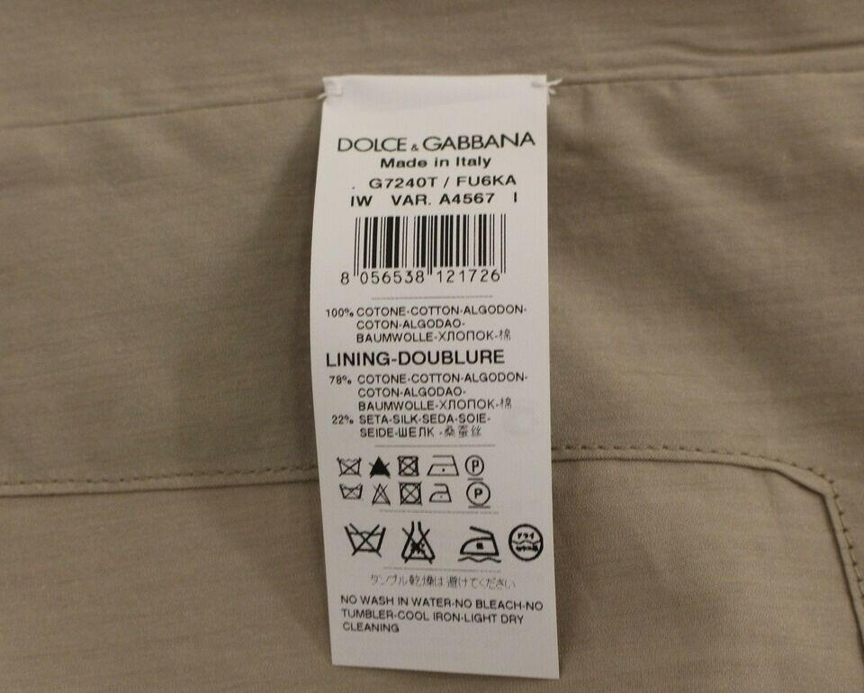 Dolce & Gabbana Beige Cotton Slim Fit Button Front Dress Vest -  Vests for Men Suits -  Dolce & Gabbana.