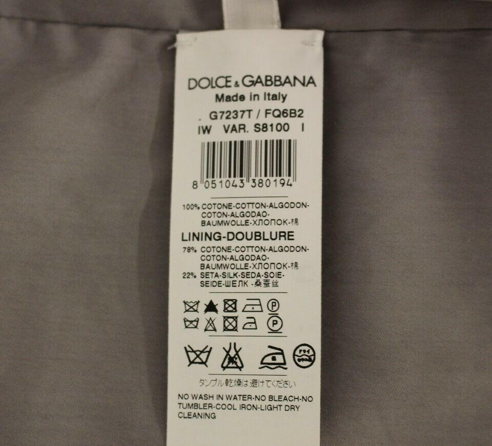 Dolce & Gabbana Gray Cotton Slim Fit Button Front Dress Vest -  Vests for Men Suits -  Dolce & Gabbana.