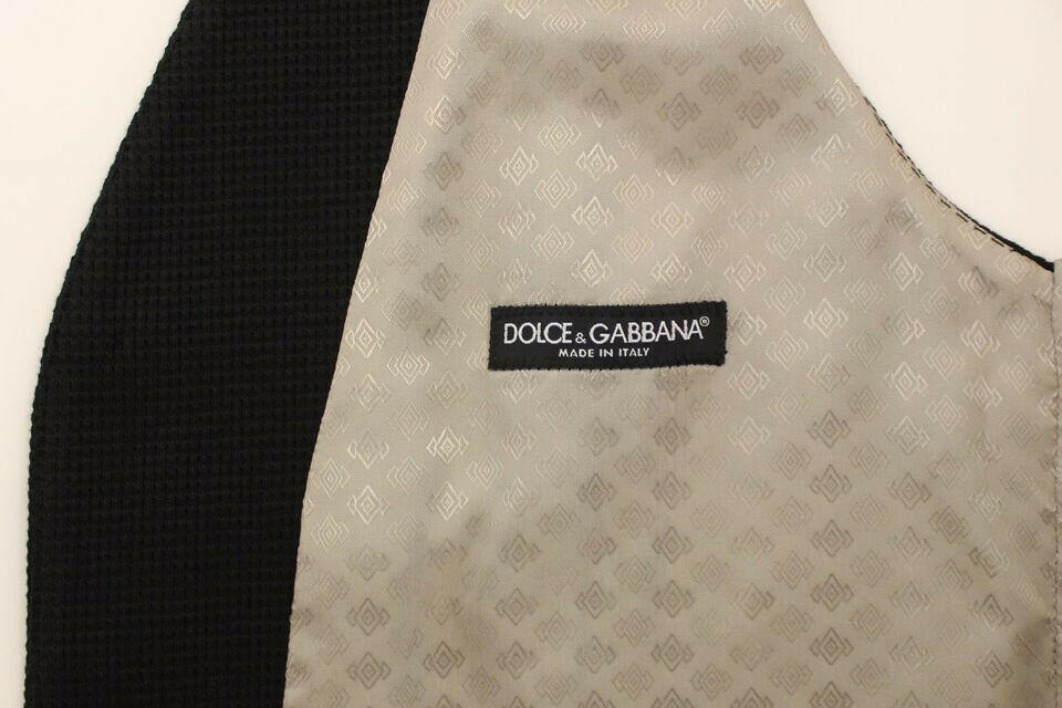 Dolce & Gabbana Black Cotton Dress Vest Blazer Jacket -  Vests for Men Suits -  Dolce & Gabbana.