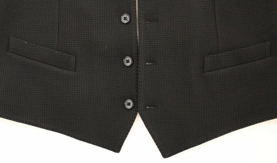 Dolce & Gabbana Black Cotton Dress Vest Blazer Jacket -  Vests for Men Suits -  Dolce & Gabbana.