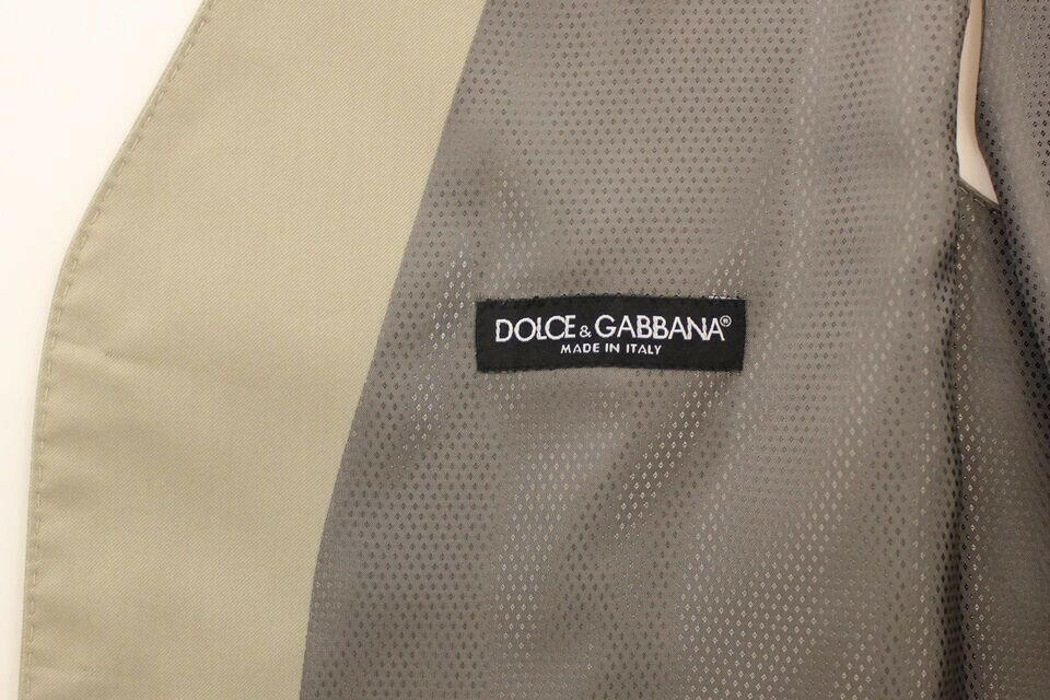Dolce & Gabbana Beige Cotton Dress Vest Blazer Jacket -  Vests for Men Suits -  Dolce & Gabbana.