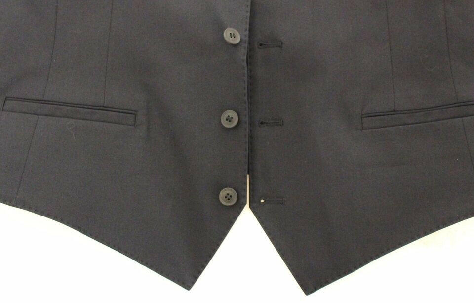 Dolce & Gabbana Blue Cotton Stretch Dress Vest Blazer -  Vests for Men Suits -  Dolce & Gabbana.