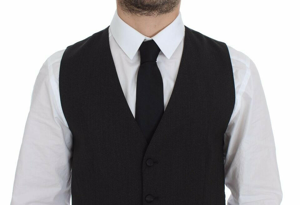 Dolce & Gabbana Gray Wool Stretch Dress Vest Jacket Blazer -  Vests for Men Suits -  Dolce & Gabbana.