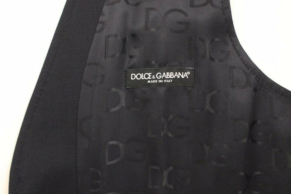 Dolce & Gabbana Blue Cotton Stretch Dress Vest Blazer -  Vests for Men Suits -  Dolce & Gabbana.
