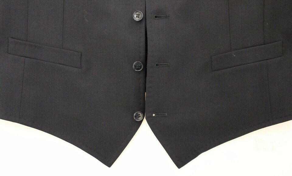 Dolce & Gabbana Blue Cotton Stretch Dress Vest Blazer -  Vests for Men Suits -  Dolce & Gabbana.