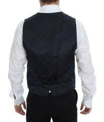 Dolce & Gabbana Gray Striped Wool Silk Dress Vest Gilet -  Vests for Men Suits -  Dolce & Gabbana.