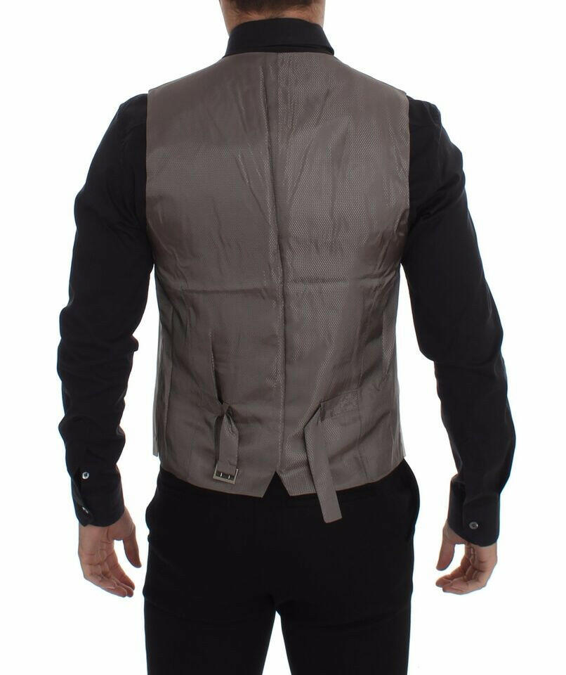 Dolce & Gabbana Beige Cotton Stretch Dress Vest Blazer -  Vests for Men Suits -  Dolce & Gabbana.
