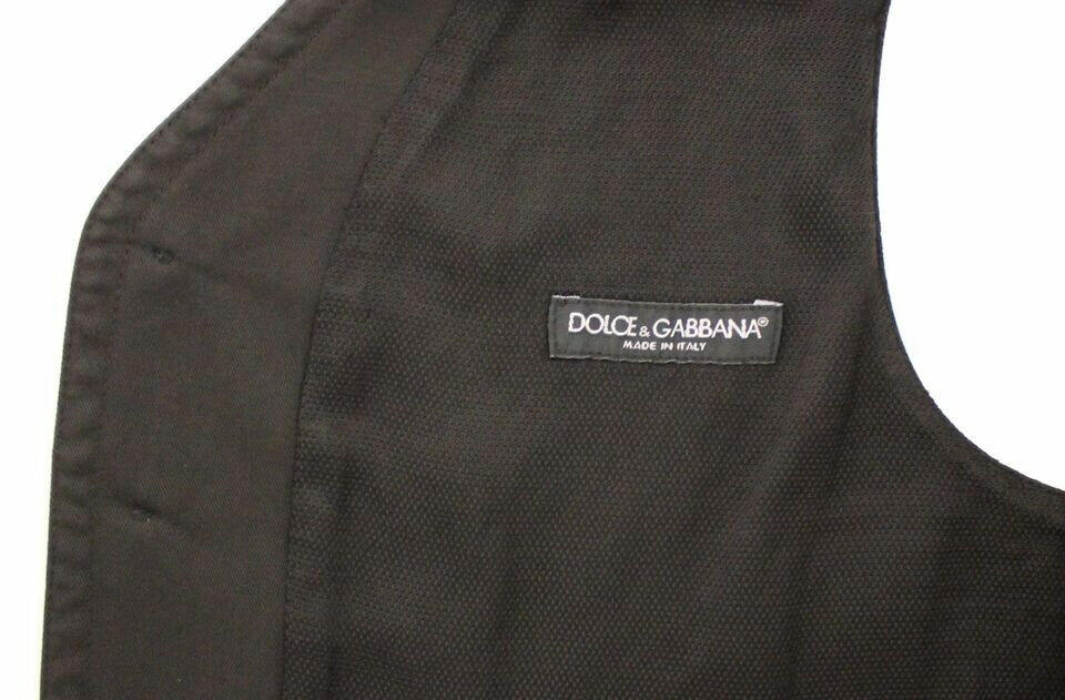 Dolce & Gabbana Black Cotton Viscose Dress Vest Blazer -  Vests for Men Suits -  Dolce & Gabbana.