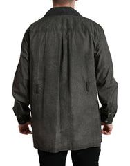 Dolce & Gabbana Dark Gray Cotton Collared Long Sleeves Shirt -   -  Dolce & Gabbana.