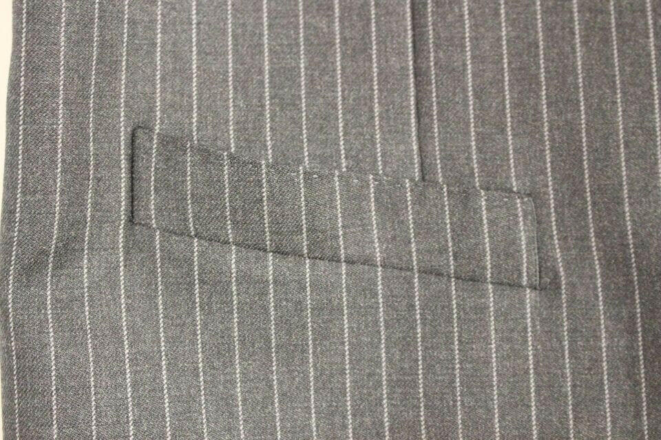 Dolce & Gabbana Gray Striped Wool Single Breasted Vest -  Vests for Men Suits -  Dolce & Gabbana.