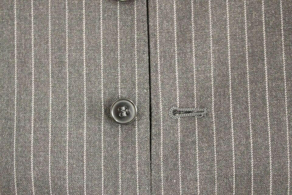 Dolce & Gabbana Gray Striped Wool Single Breasted Vest -  Vests for Men Suits -  Dolce & Gabbana.