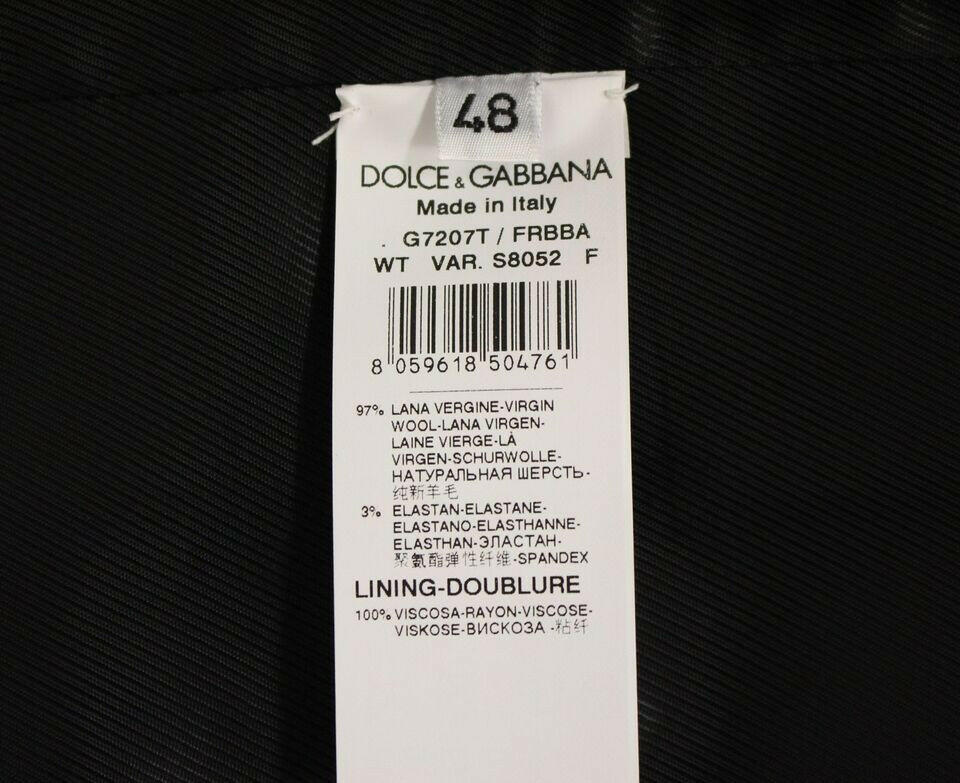 Dolce & Gabbana Gray Striped Wool Logo Vest Gilet Weste -  Vests for Men Suits -  Dolce & Gabbana.