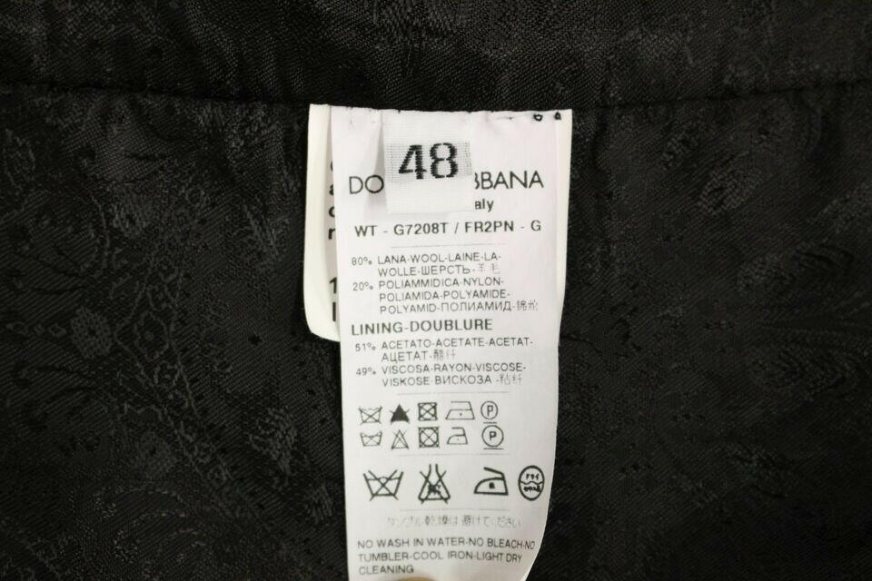 Dolce & Gabbana Black Striped Wool Logo Vest Gilet Weste -  Vests for Men Suits -  Dolce & Gabbana.