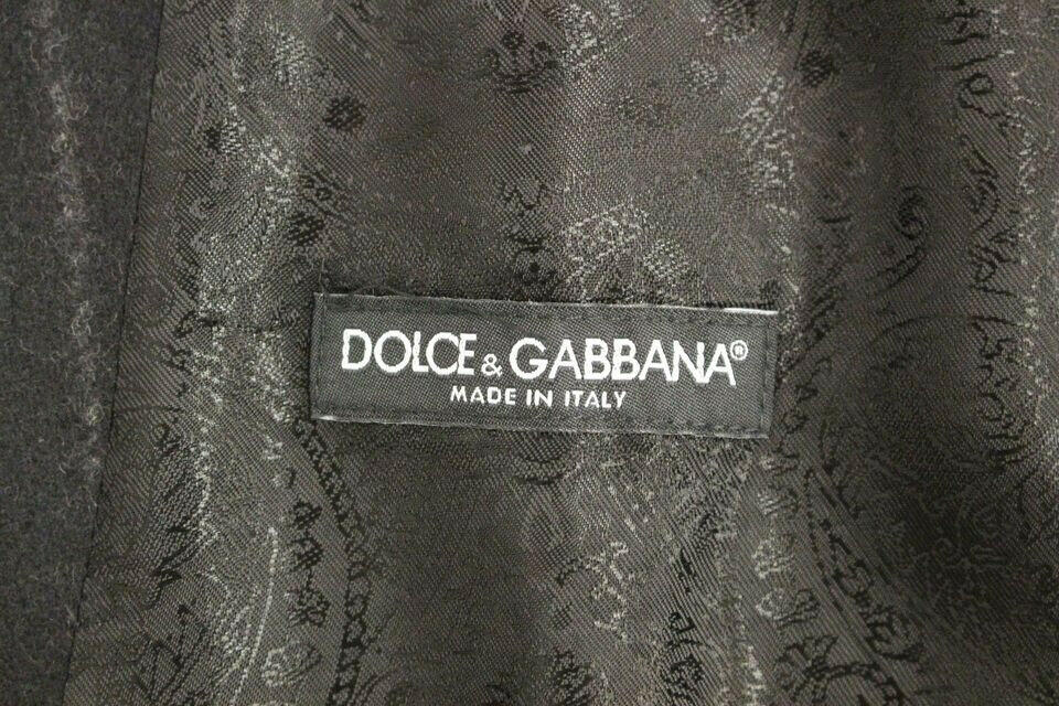 Dolce & Gabbana Black Striped Wool Logo Vest Gilet Weste -  Vests for Men Suits -  Dolce & Gabbana.