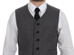 Dolce & Gabbana Gray Cotton Blend Logo Vest Gilet Weste -  Vests for Men Suits -  Dolce & Gabbana.