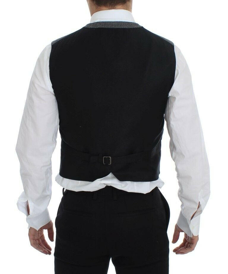 Dolce & Gabbana Gray Cotton Blend Logo Vest Gilet Weste -  Vests for Men Suits -  Dolce & Gabbana.