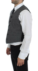 Dolce & Gabbana Gray Cotton Blend Logo Vest Gilet Weste -  Vests for Men Suits -  Dolce & Gabbana.