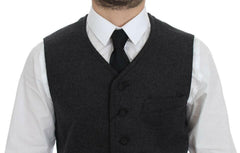 Dolce & Gabbana Gray Wool Blend Logo Vest Gilet Weste -  Vests for Men Suits -  Dolce & Gabbana.