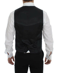 Dolce & Gabbana Gray Wool Silk Dress Vest Gilet Weste -  Vests for Men Suits -  Dolce & Gabbana.