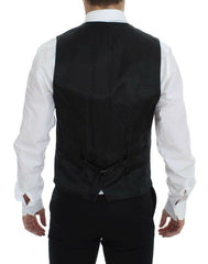 Dolce & Gabbana Black Wool Formal Dress Vest Gilet Weste -  Vests for Men Suits -  Dolce & Gabbana.