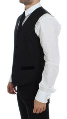 Dolce & Gabbana Black Wool Formal Dress Vest Gilet Weste -  Vests for Men Suits -  Dolce & Gabbana.