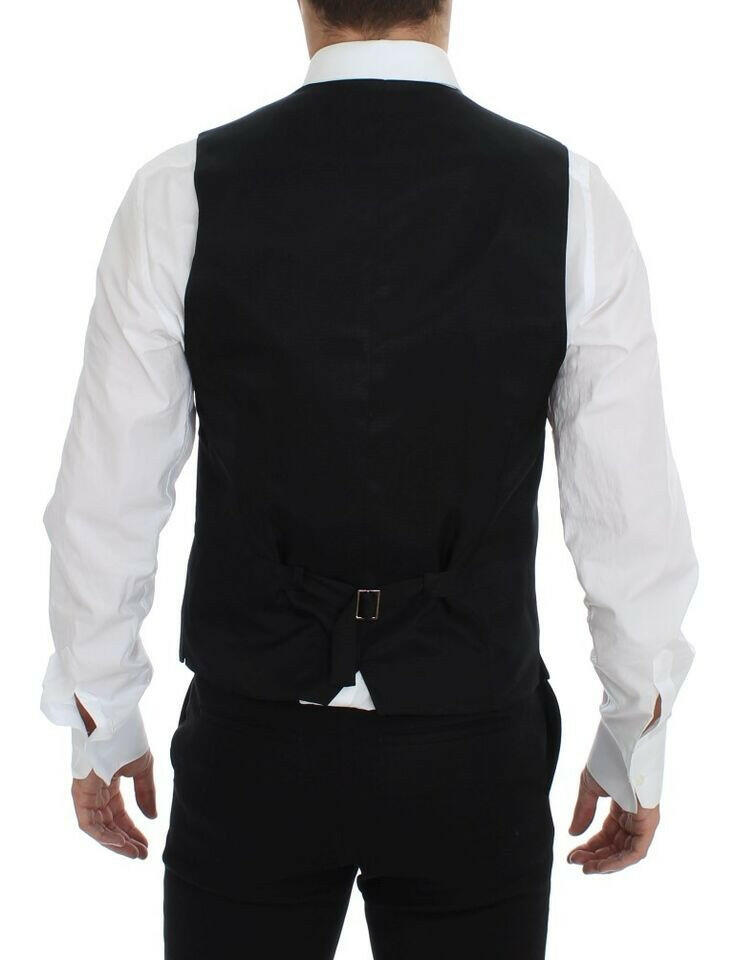 Dolce & Gabbana Gray Wool Formal Dress Vest Gilet Weste -  Vests for Men Suits -  Dolce & Gabbana.