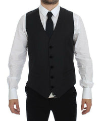 Dolce & Gabbana Gray Wool Formal Dress Vest Gilet Weste -  Vests for Men Suits -  Dolce & Gabbana.