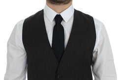 Dolce & Gabbana Gray Wool Formal Dress Vest Gilet Weste -  Vests for Men Suits -  Dolce & Gabbana.