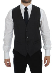 Dolce & Gabbana Gray Wool Formal Dress Vest Gilet Weste -  Vests for Men Suits -  Dolce & Gabbana.