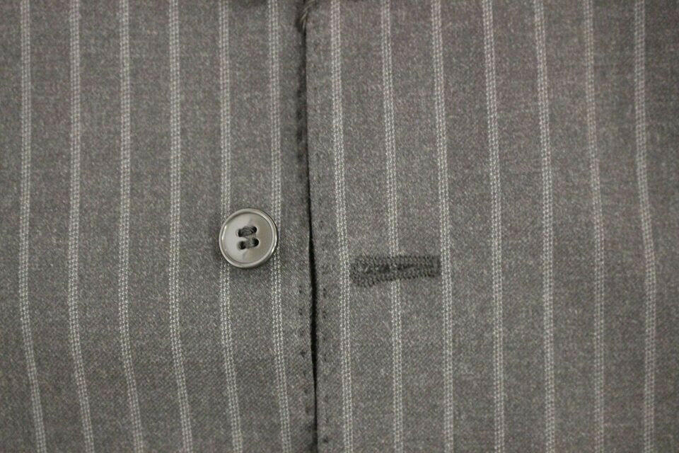 Dolce & Gabbana Gray Striped Wool Logo Vest Gilet Weste -  Vests for Men Suits -  Dolce & Gabbana.