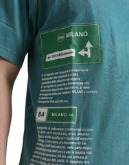 Dolce & Gabbana Blue Cotton Milano Street Round Neck T-shirt -   -  Dolce & Gabbana.