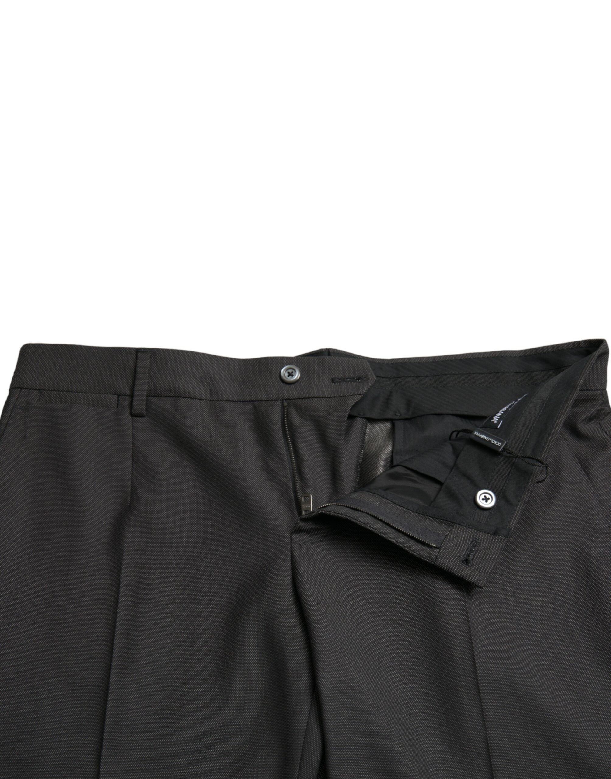 Dolce & Gabbana Dark Gray Stretch Slim Formal Pants -   -  Dolce & Gabbana.