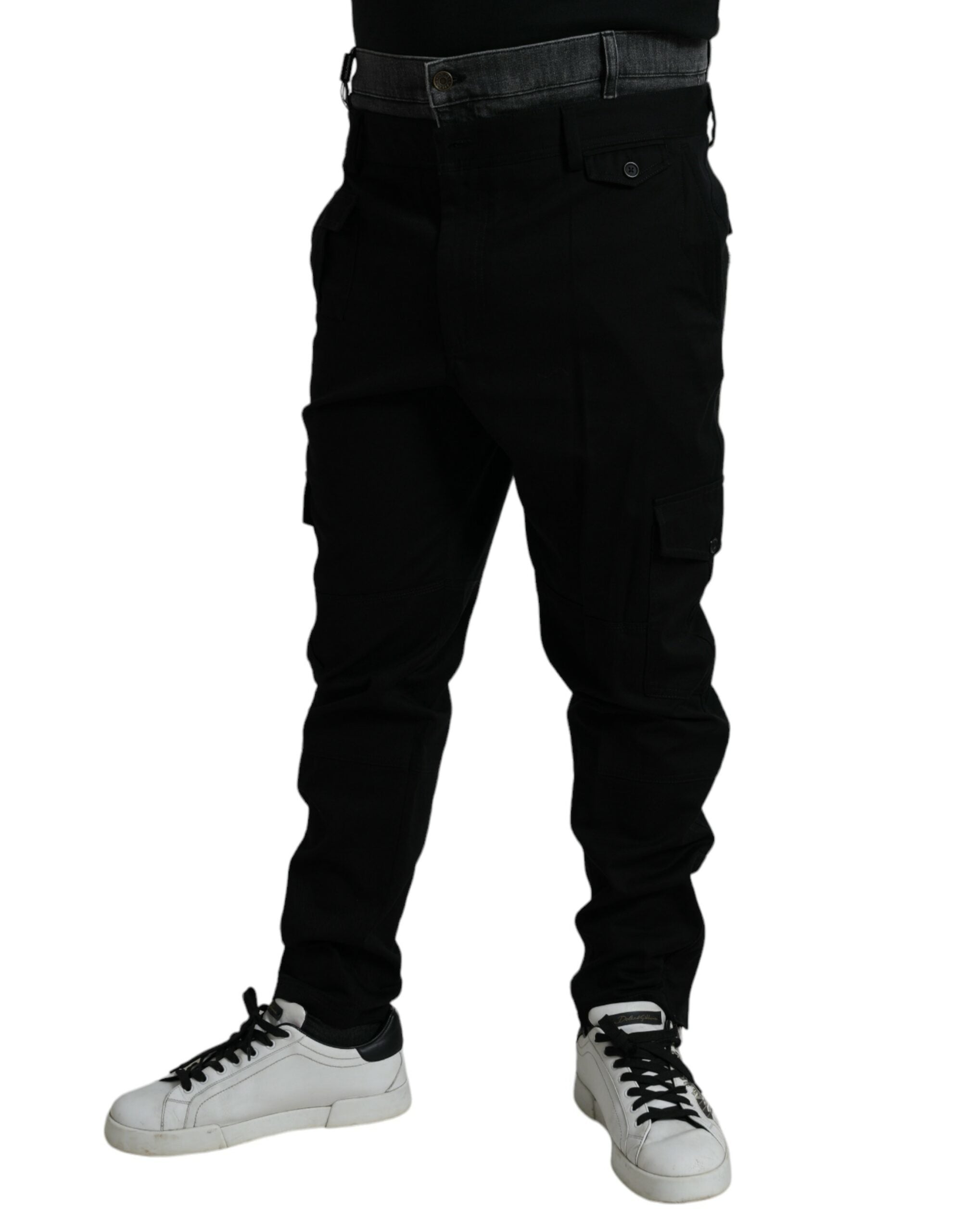 Dolce & Gabbana Black Gray slim Cotton Denim Jeans -   -  Dolce & Gabbana.
