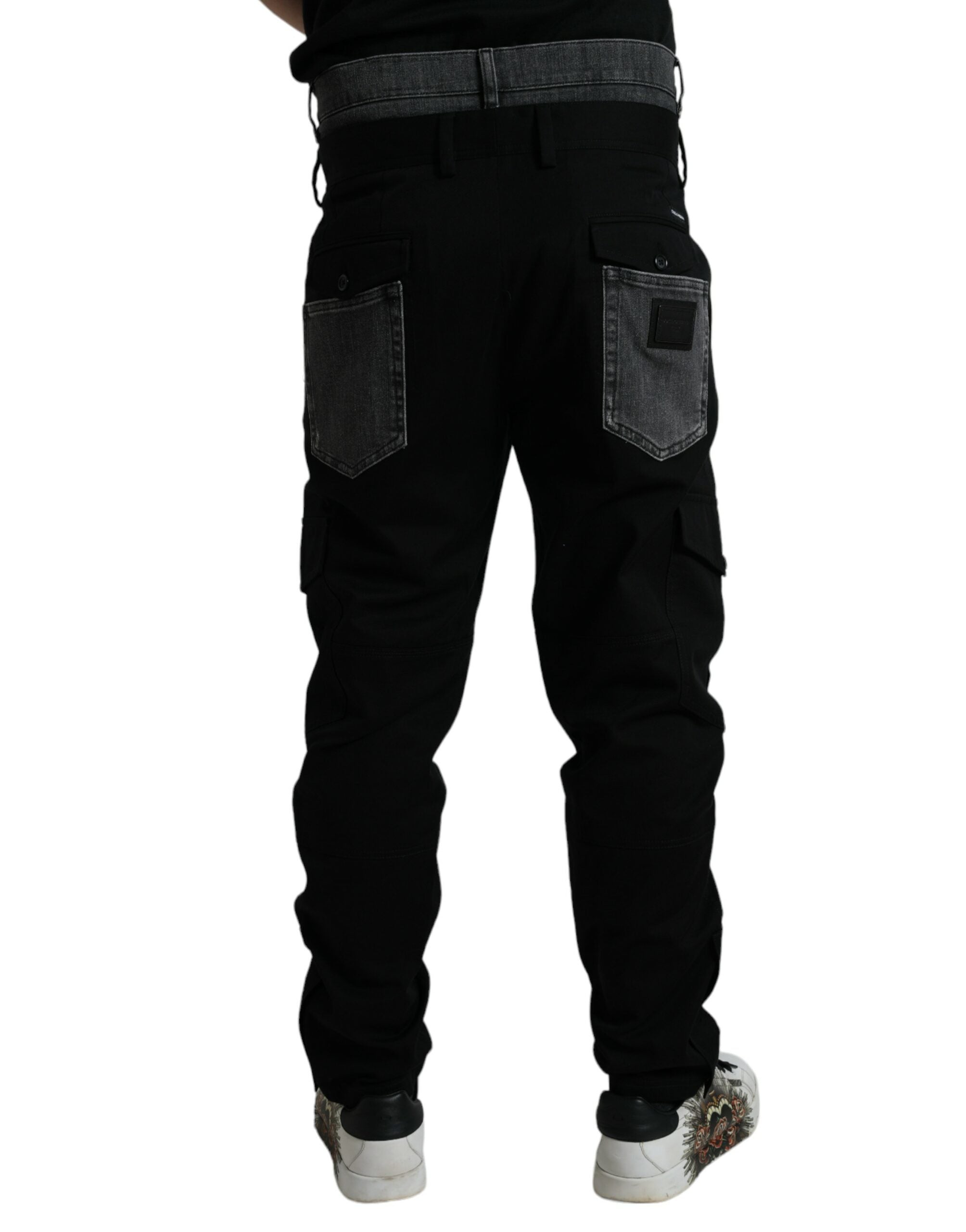 Dolce & Gabbana Black Gray slim Cotton Denim Jeans -   -  Dolce & Gabbana.