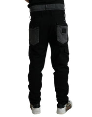 Dolce & Gabbana Black Gray slim Cotton Denim Jeans -   -  Dolce & Gabbana.
