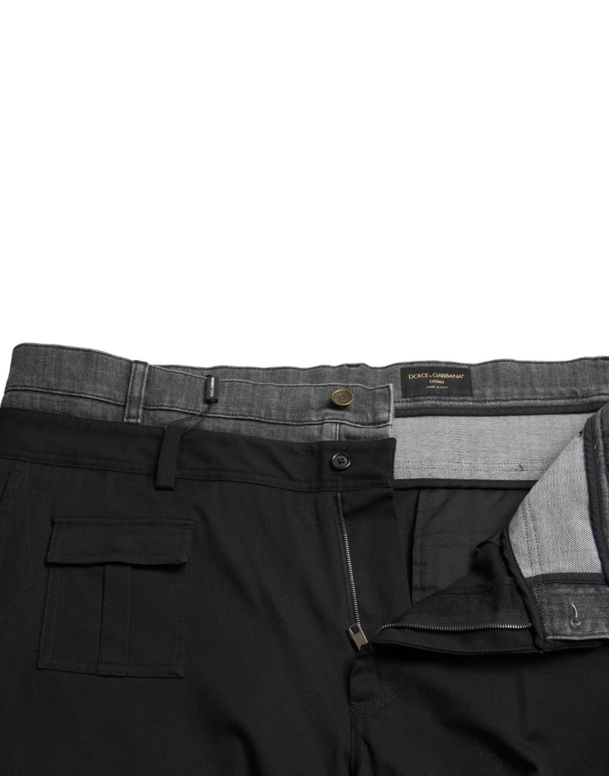 Dolce & Gabbana Black Gray slim Cotton Denim Jeans -   -  Dolce & Gabbana.
