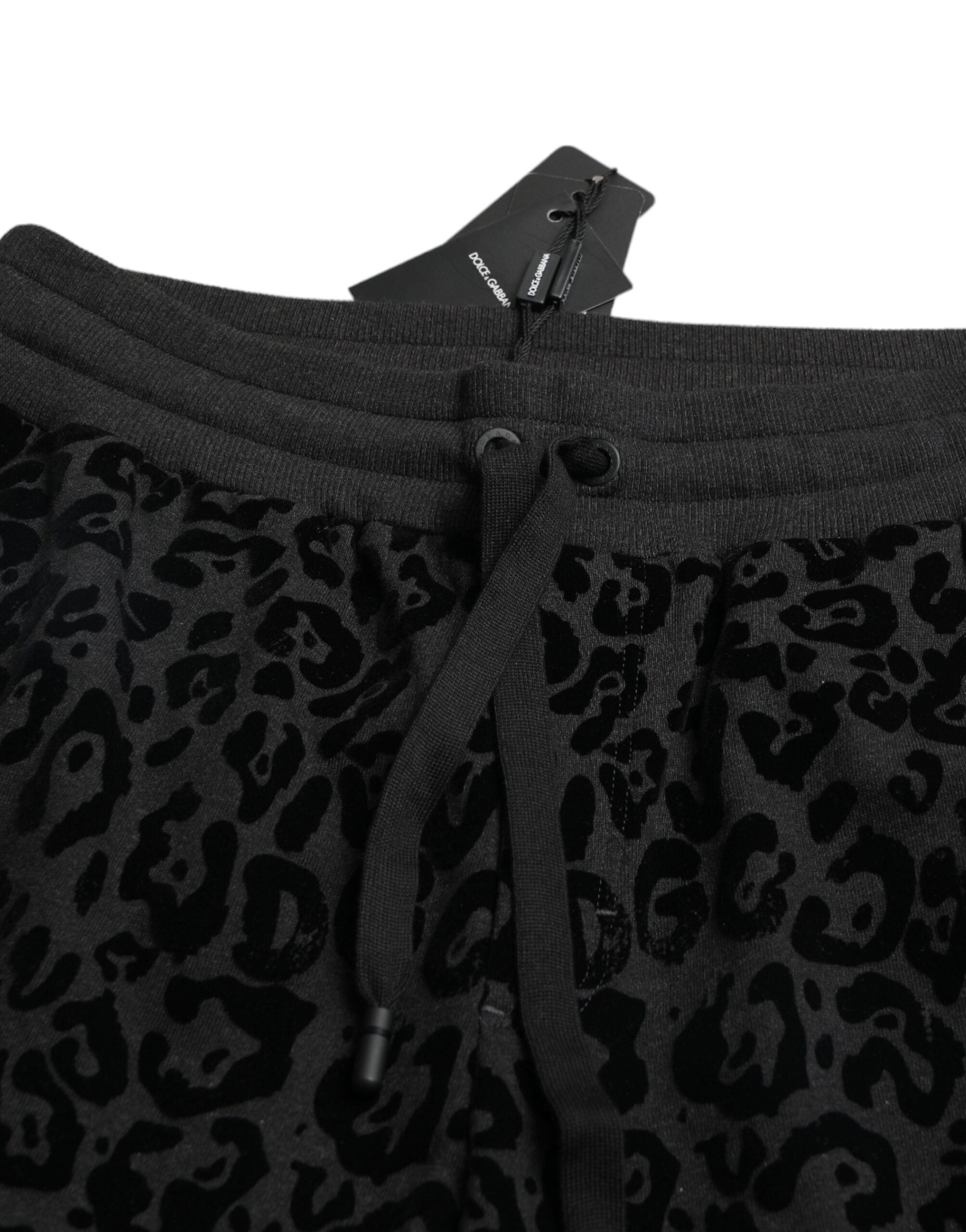 Dolce & Gabbana Black Leopard Cotton Slim Fit Jogger Pants -   -  Dolce & Gabbana.