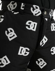 Dolce & Gabbana Black Logo DG Print Wide Leg Pants -   -  Dolce & Gabbana.