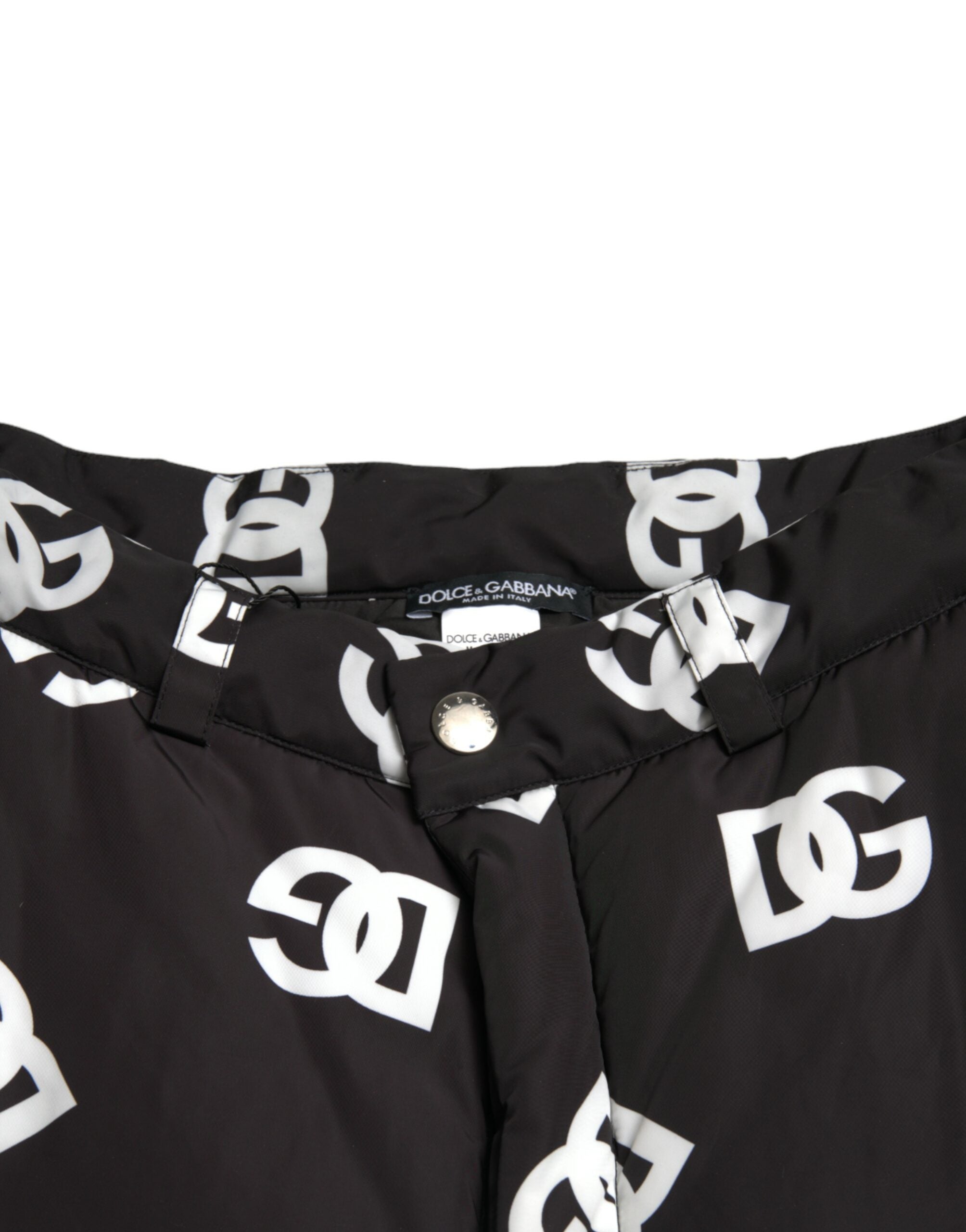 Dolce & Gabbana Black Logo DG Print Wide Leg Pants -   -  Dolce & Gabbana.