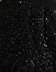 Dolce & Gabbana Black Crystal Handmade Knee Pencil Skirt -   -  Dolce & Gabbana.