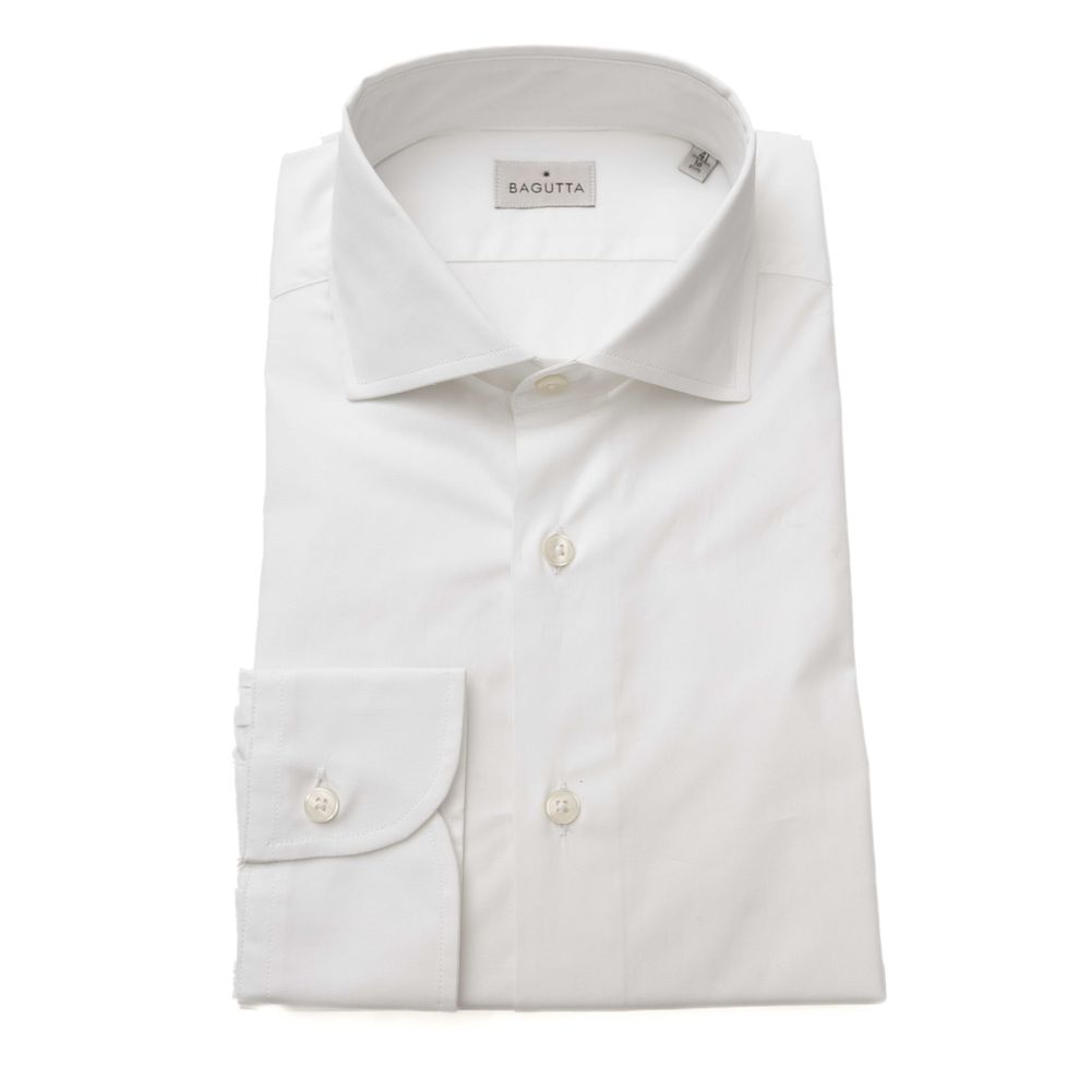 Bagutta White Cotton Men Shirt -   -  Bagutta.