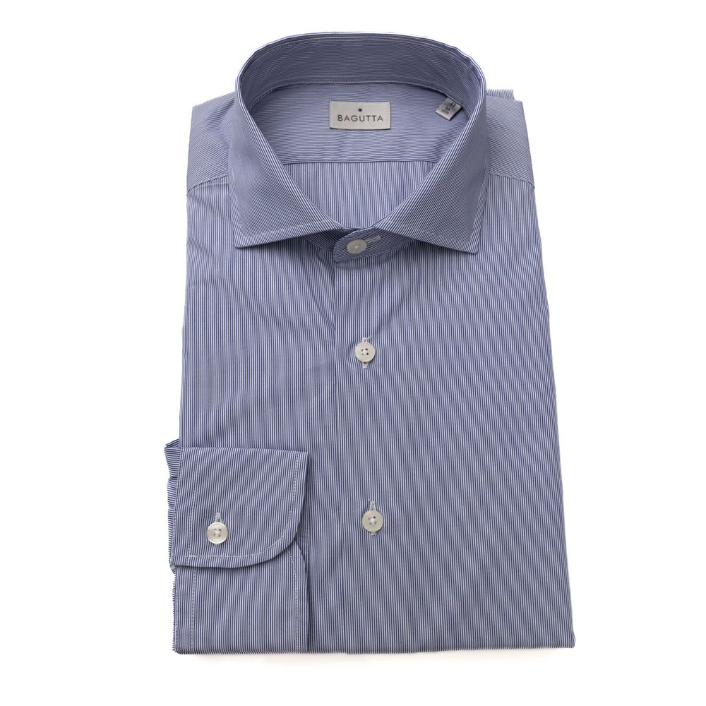 Bagutta Light Blue Cotton Men Shirt -   -  Bagutta.
