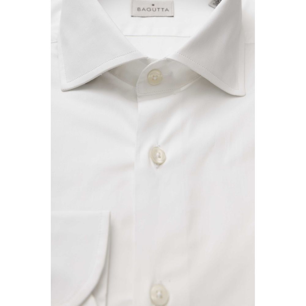 Bagutta White Cotton Men Shirt -   -  Bagutta.