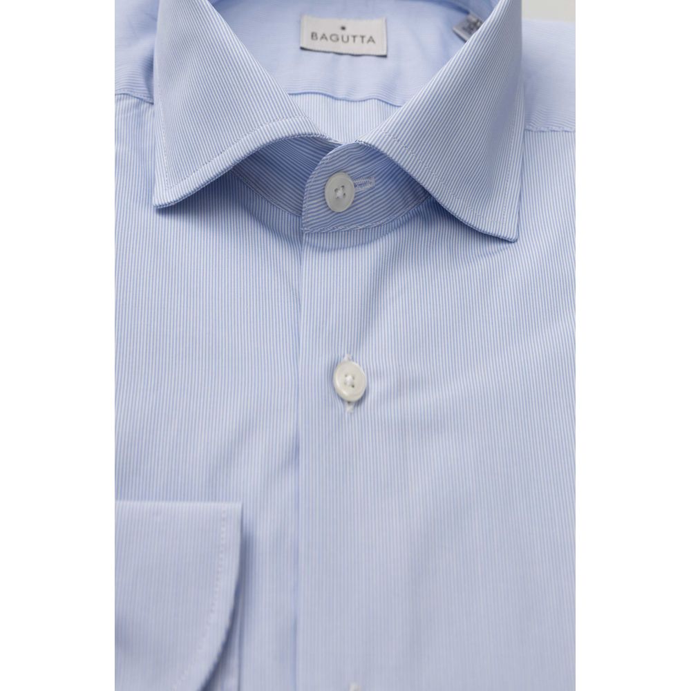 Bagutta Light Blue Cotton Men Shirt -   -  Bagutta.