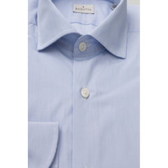 Bagutta Light Blue Cotton Men Shirt -   -  Bagutta.