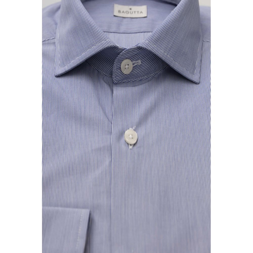 Bagutta Light Blue Cotton Men Shirt -   -  Bagutta.