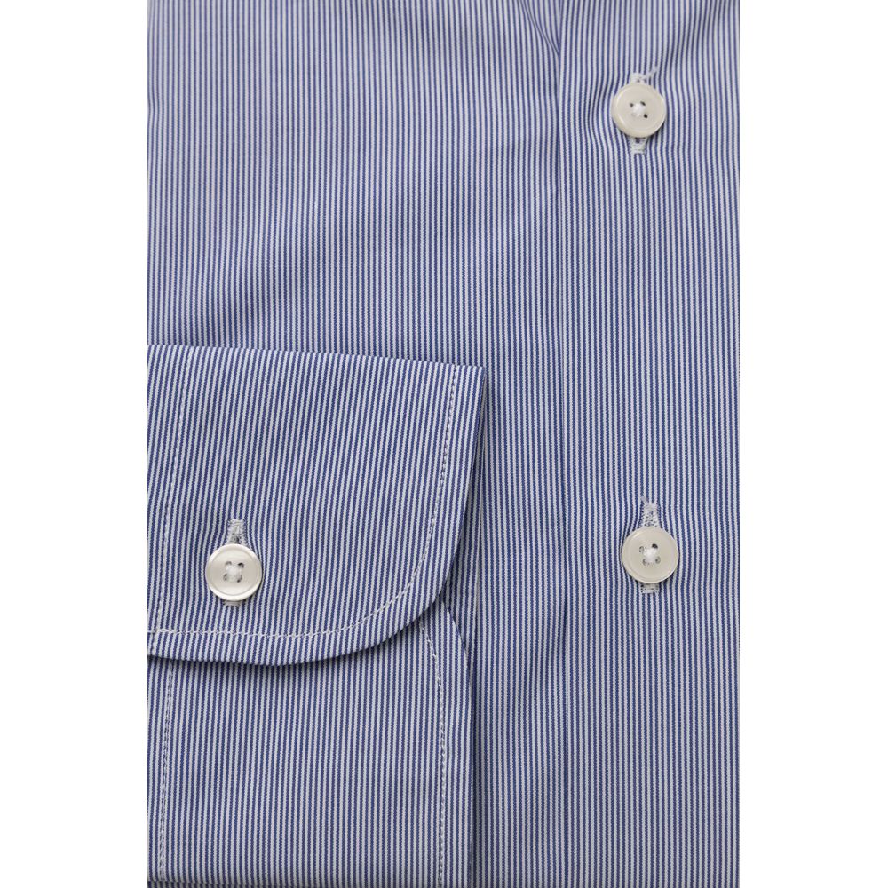 Bagutta Light Blue Cotton Men Shirt -   -  Bagutta.
