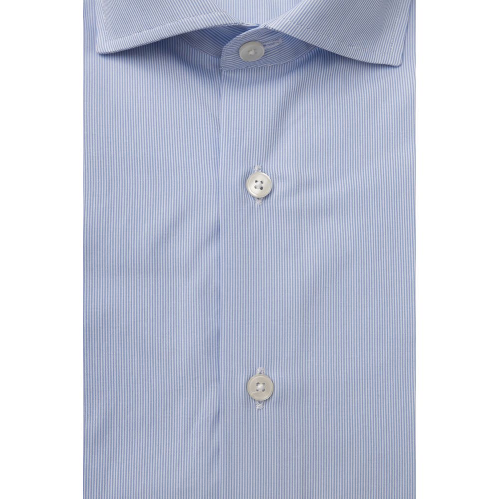 Bagutta Light Blue Cotton Men Shirt -   -  Bagutta.
