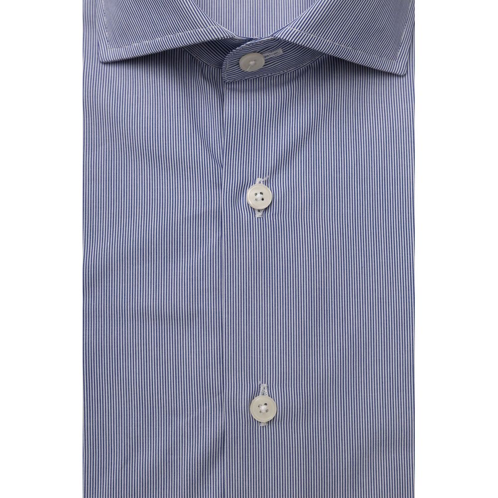 Bagutta Light Blue Cotton Men Shirt -   -  Bagutta.