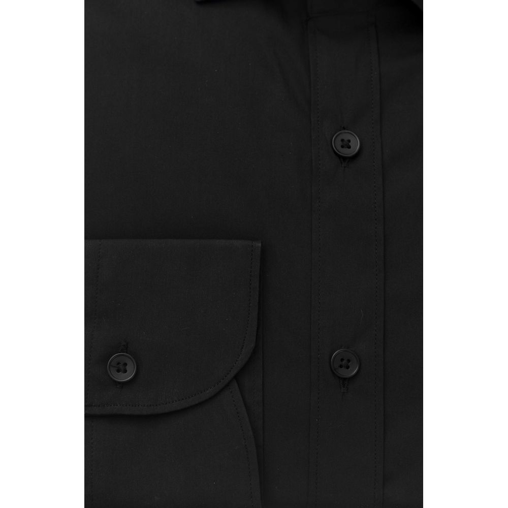 Bagutta Black Cotton Men Shirt -   -  Bagutta.